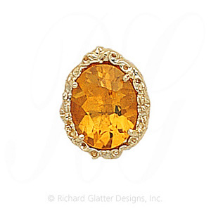 GS146 CIT - 14 Karat Gold Citrine Slide 